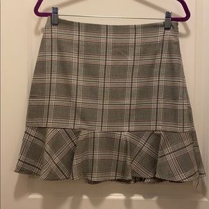 Gray Plaid Skirt